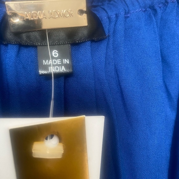 Alexia Admor Rey Off-the-Shoulder Midi Dress Size 6  in Royal Blue NWT - Picture 4 of 4
